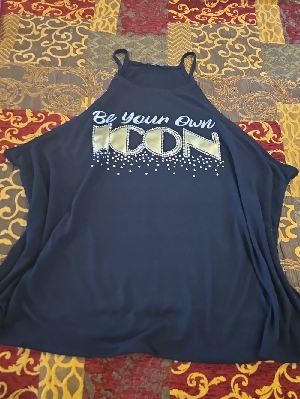 Navy 'Be Your Own ICON' Graphic Tank Top